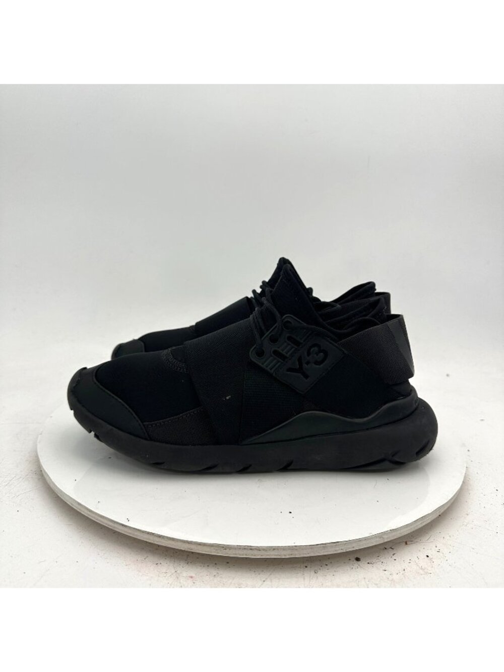 Adidas Y-3 Yohji Yamamoto Qasa Elle High Women Size 6 Core Black Lace Up Shoes